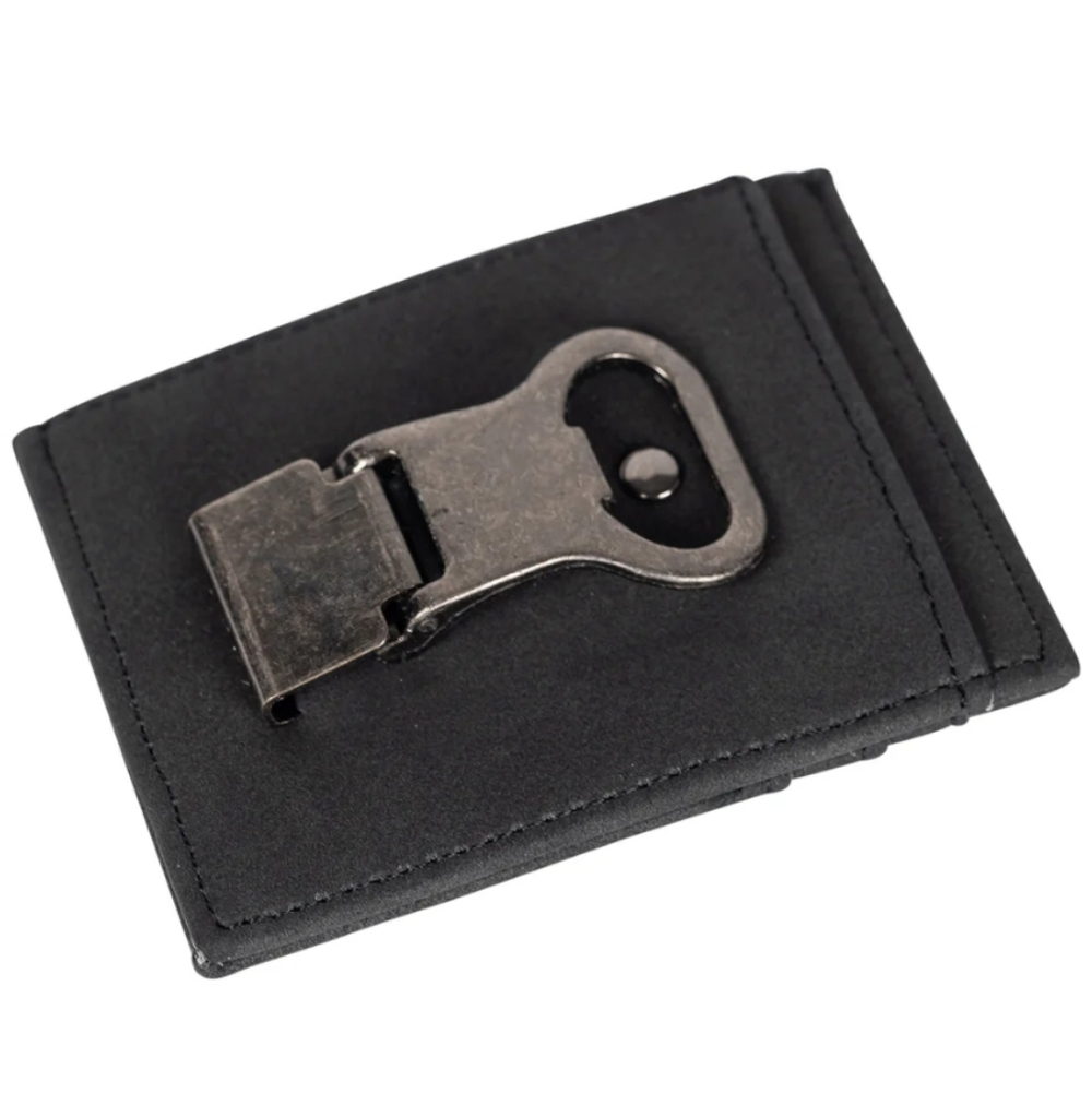 Men's Leather Money Clip With Bottle Opener,Color Black, Retail Price$24.95 USD
